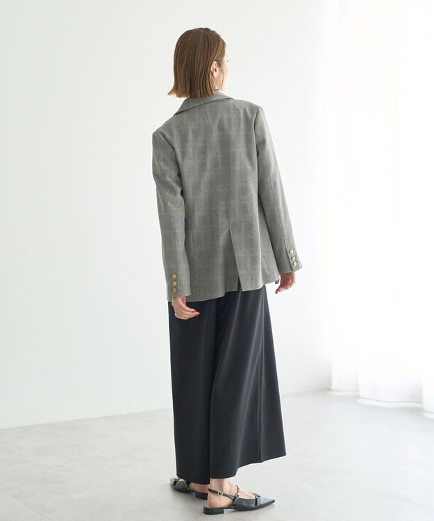 YECCA VECCA 金釦テーラードジャケット Check Ivory