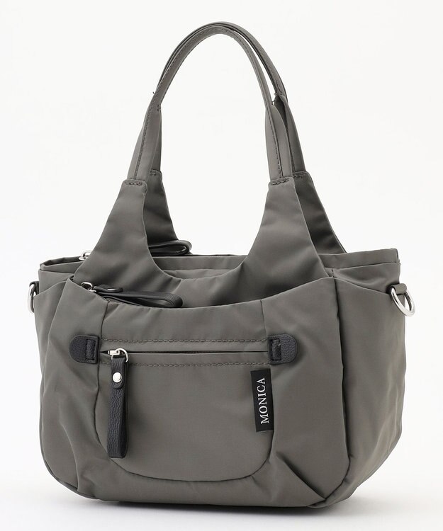 LA BAGAGERIE 【MONICA】ラウンド2WAYミニトートバッグ ダークグレー