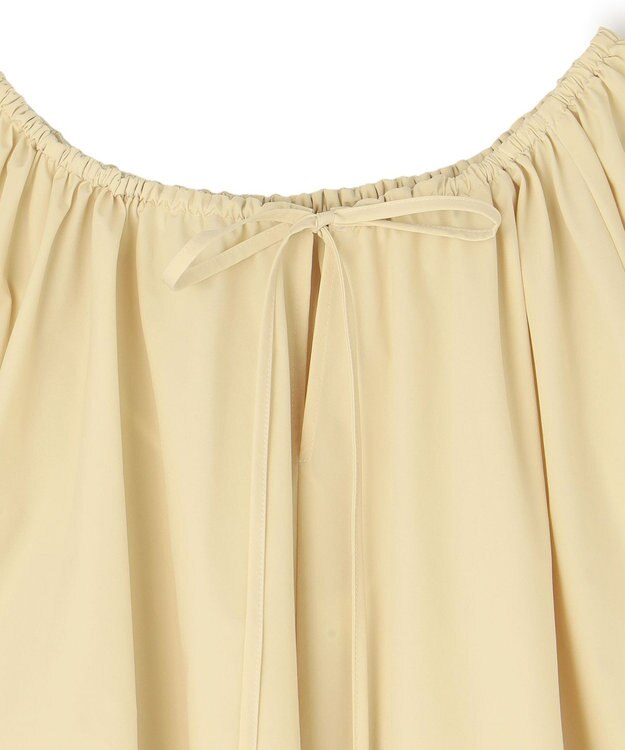 UNFILO FINE MOVE 2WAYギャザーブラウス ライトイエロー