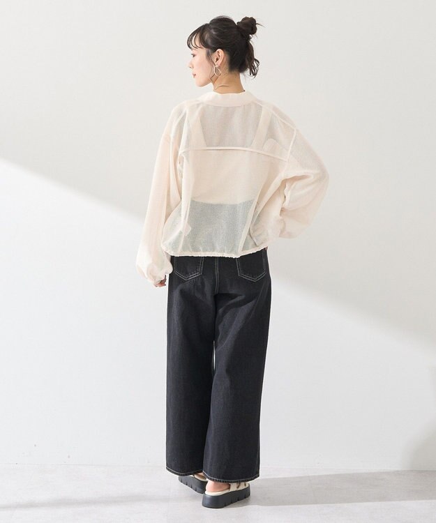 earth music&ecology メッシュブルゾン Ivory