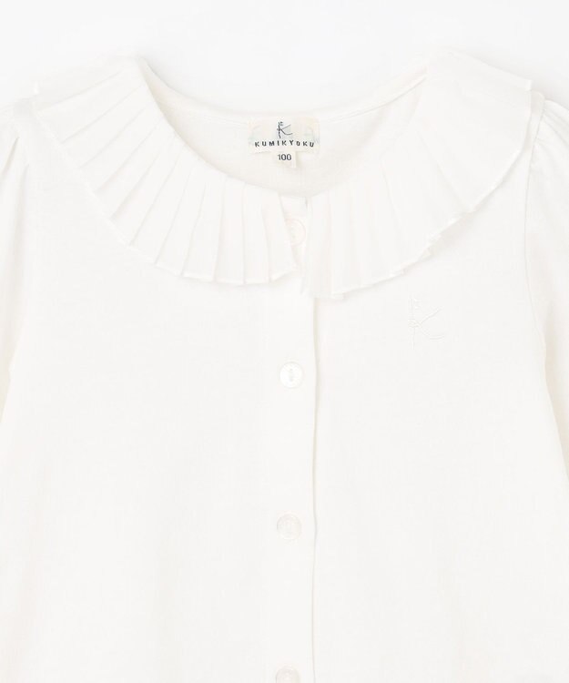 組曲 KIDS 【100㎝】プリーツカラー ブラウス オフホワイト系