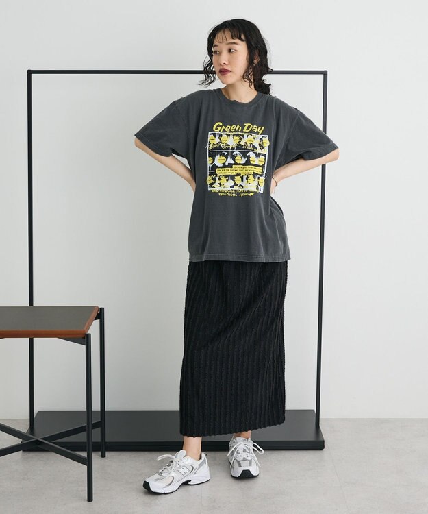 CRAFT STANDARD BOUTIQUE カットジャガードスカート Black