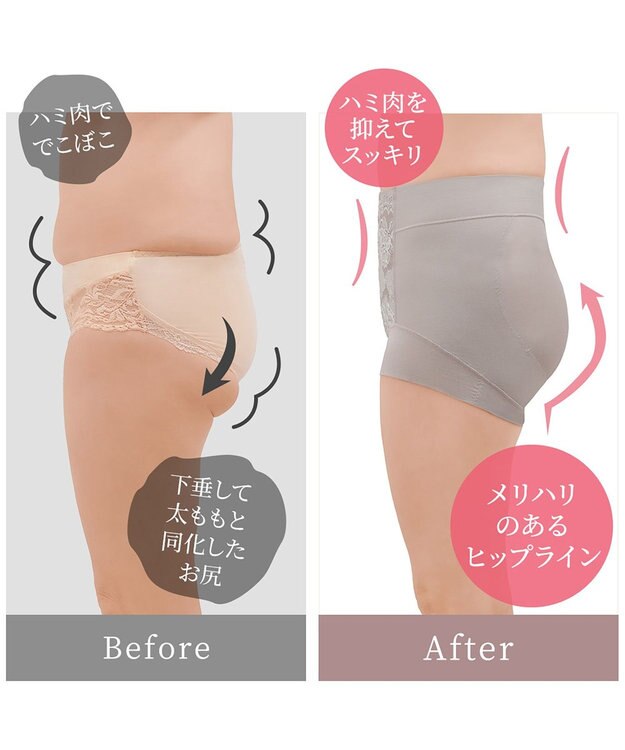 BRADELIS New York 【BRADELIS NewYork peace】ハートのお尻に格上げショーツ23 トープ