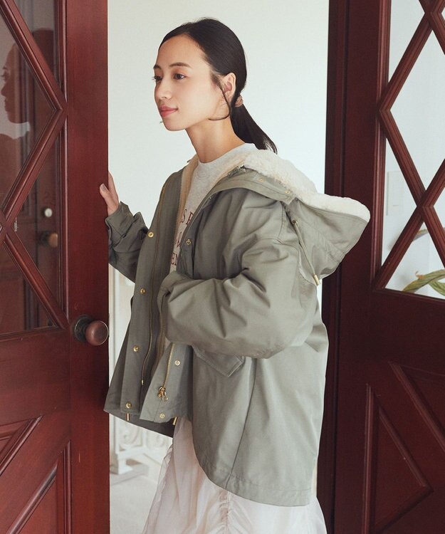 earth music&ecology マルチウェイマウンテンパーカー カーキ