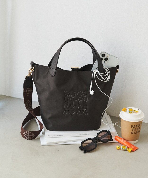 russet コーデュラナイロン2WAYミニトートバッグ(CE-1673-WEB) D.Brown