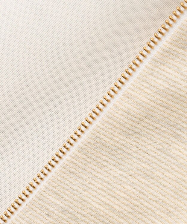 ANY ラメダンボールダブルジップパーカー オートミール