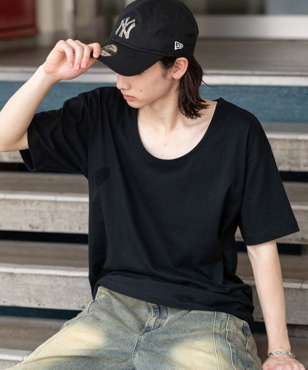 WEGO 【ユニセックス着用ITEM/MLサイズ展開】UネックT（SS） ブラック