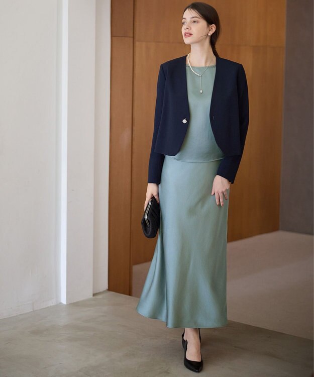 23区 S 【APPLAUDIR】ヴィンテージサテン セットアップ モスグリーン系