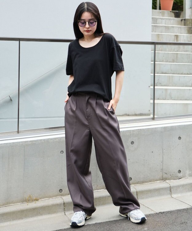 WEGO 【ユニセックス着用ITEM/MLサイズ展開】UネックT（SS） ブラック