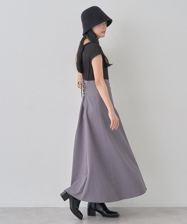 earth music&ecology フロントボタンドッキングワンピース Black