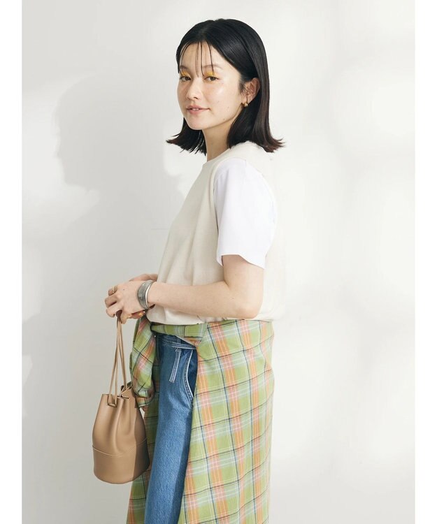 CRAFT STANDARD BOUTIQUE ＳＥＴ　カットプルオーバー＋ニットベスト Ivory