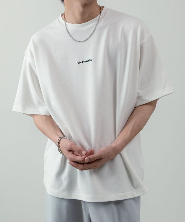 WEGO アクセ付きフォトグラフィックT（SS） ホワイト