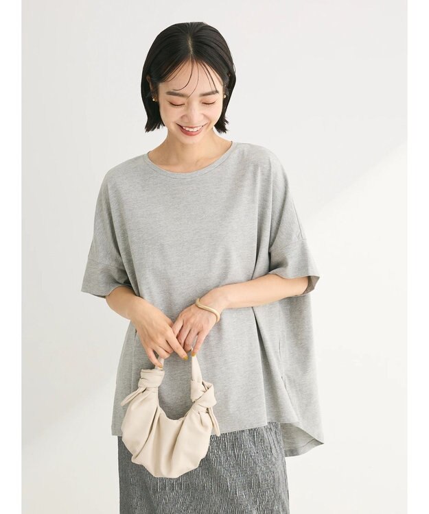 Green Parks 汗染み防止ドルマンバックタックプルオーバー Gray Mixture