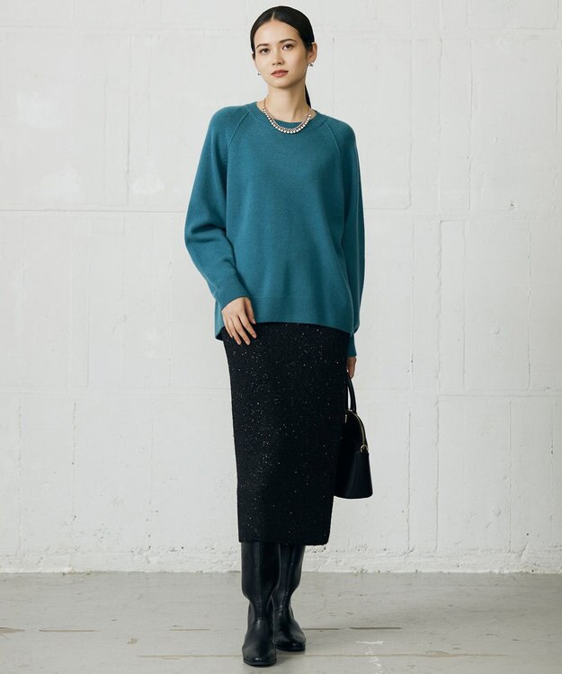 自由区 S 【カタログ掲載】スパンコールストレッチ スカート ブラック