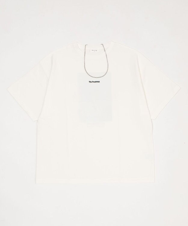 WEGO アクセ付きフォトグラフィックT（SS） ホワイト