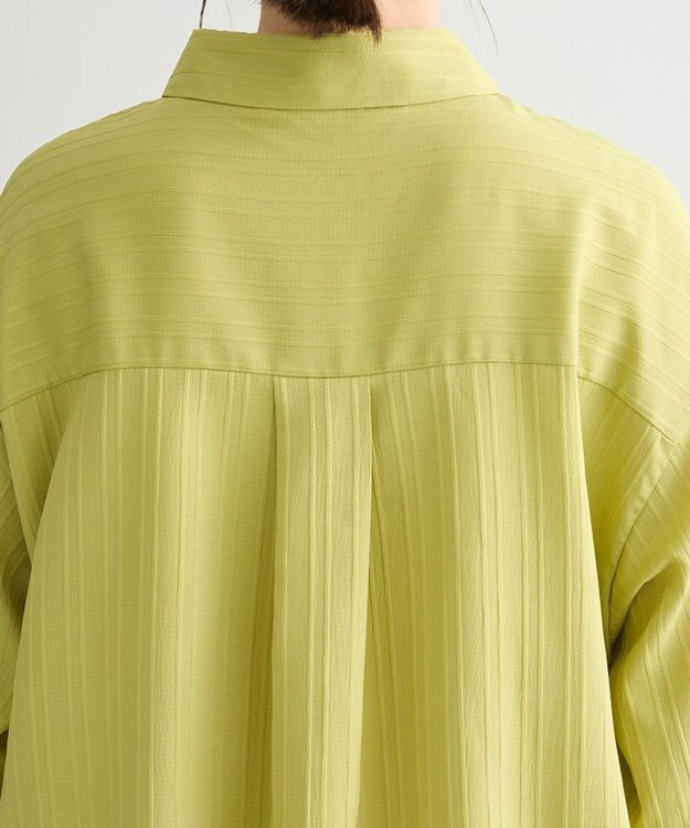 Green Parks サイドドロストショート丈シャツ（無地） Green