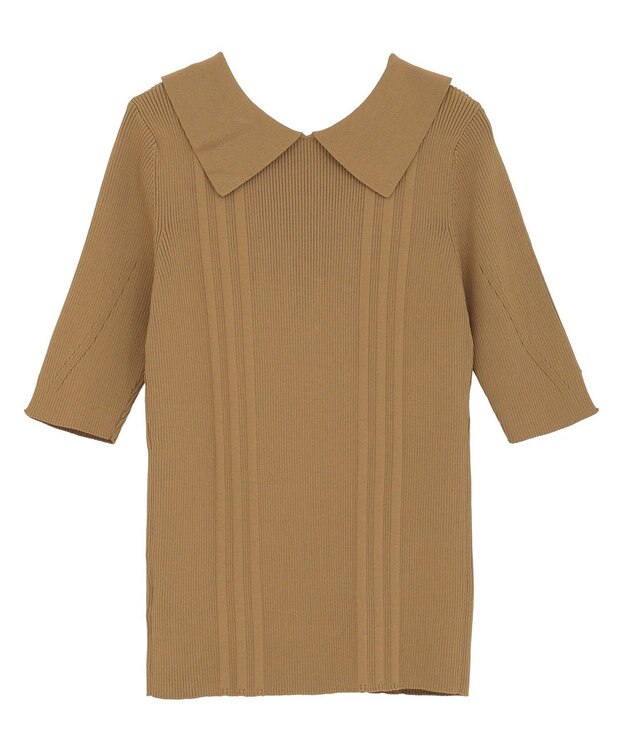 CRAFT STANDARD BOUTIQUE 半袖２ｗａｙリブポロニット Beige