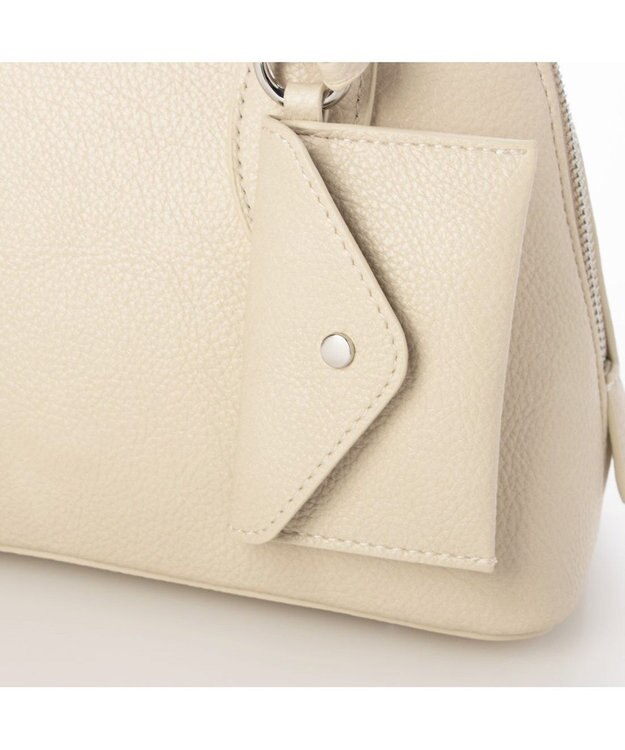 UNBILLION カシュカシュ cachecache / ポーチ付きシェル型ボストン アイボリー