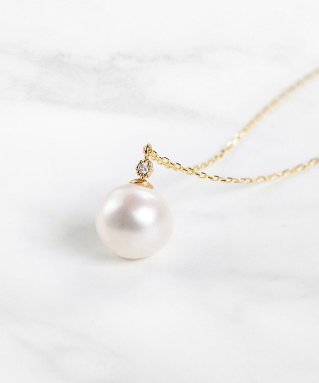 TOCCA 【WEB限定】NOBLE PEARL NECKLACE K10淡水パール ダイヤモンド ネックレス ゴールド系