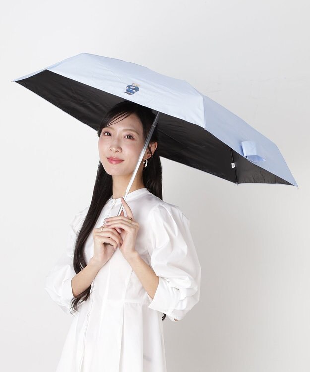 MOONBAT 【WEB限定】POLO RALPH LAUREN(ポロ ラルフローレン) 晴雨兼用日傘 折りたたみ傘 コンパクト ポロベア 一級遮光 遮熱 UV サックスブルー