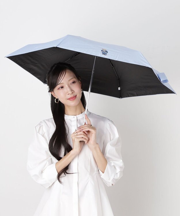 MOONBAT 【WEB限定】POLO RALPH LAUREN(ポロ ラルフローレン) 晴雨兼用日傘 折りたたみ傘 コンパクト ポロベア 一級遮光 遮熱 UV サックスブルー