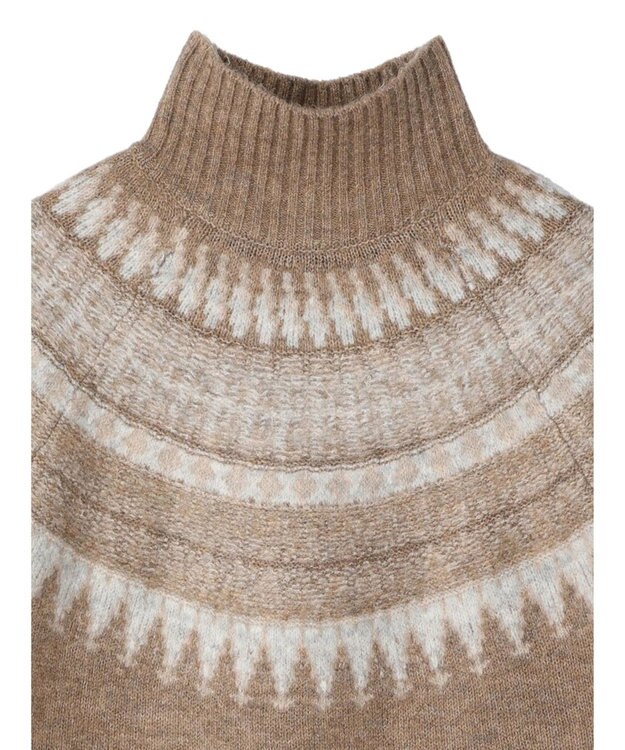 Green Parks 求心柄ニットプルオーバー Brown