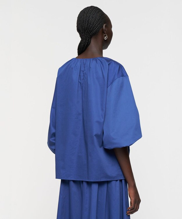 JOSEPH 【洗える】コットンサティーン　ブラウス Cobalt