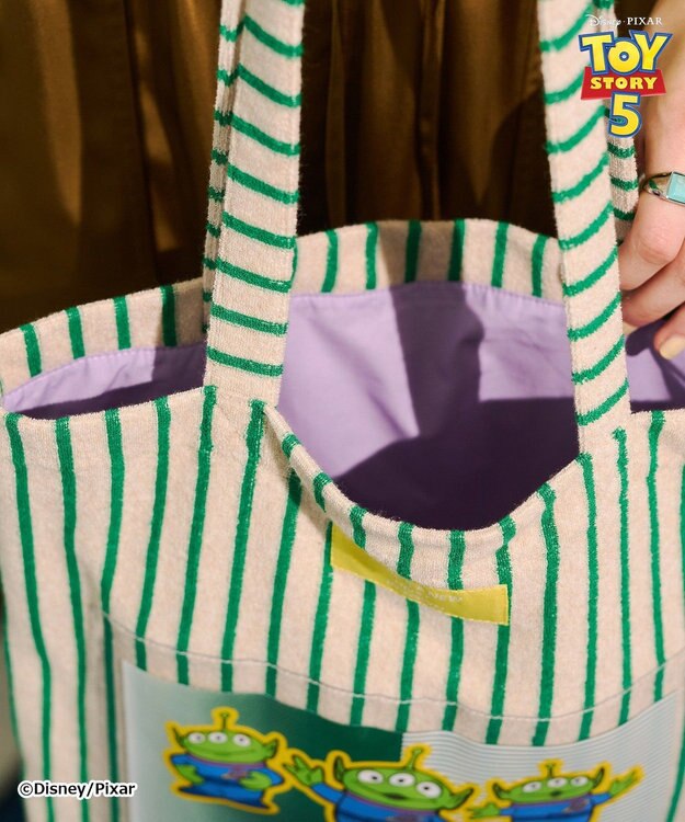 AMERICAN HOLIC 【TOY STORY 5】ストライプパイルトートBAG Beige