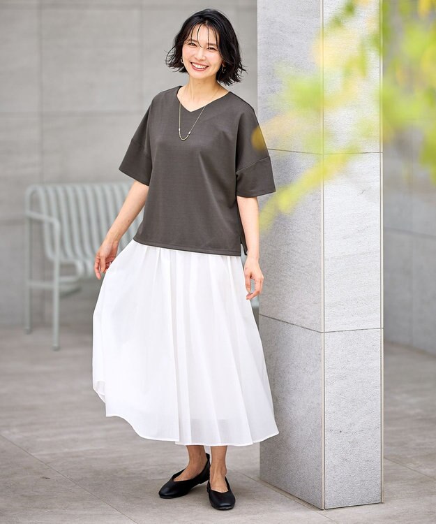 ANY メタルパールレンジネックレス ライトゴールド