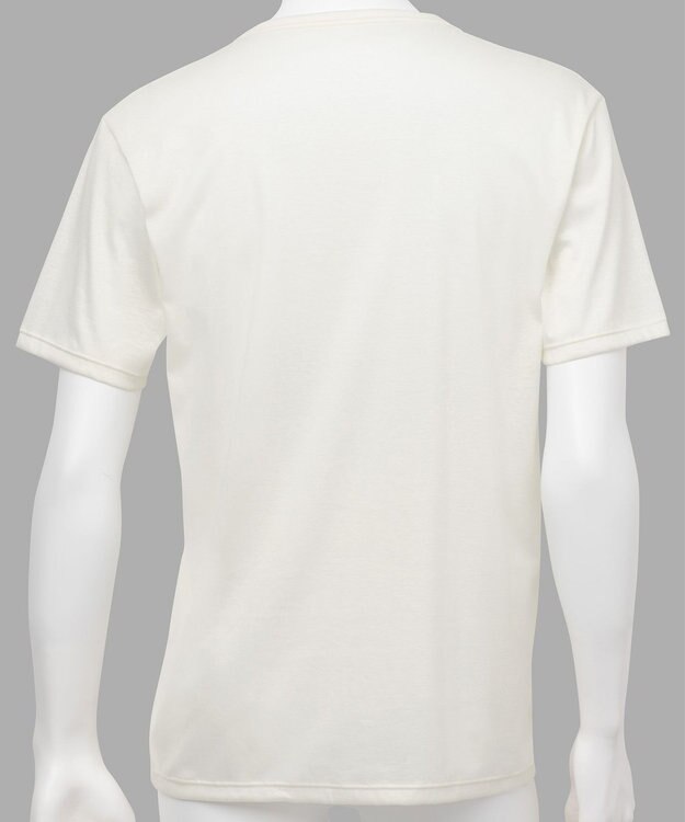 WACOAL MEN インナー　綿100％　洗濯してもやわらかさ続く　毛玉になりにくい　3分袖　Vネック　/ワコールメン　WL5123 ホワイト