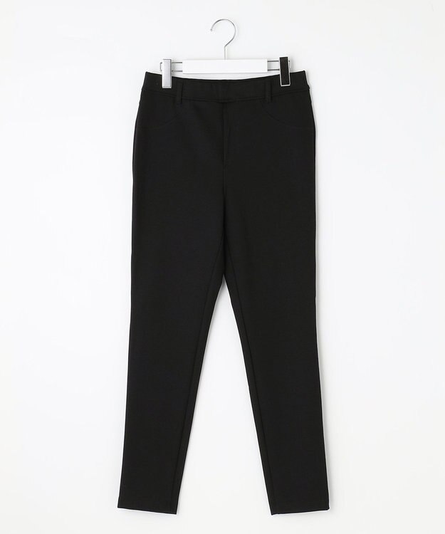 自由区 S 【WEB限定・洗える・撥水加工】ストレッチスリム レギンスパンツ ブラック系