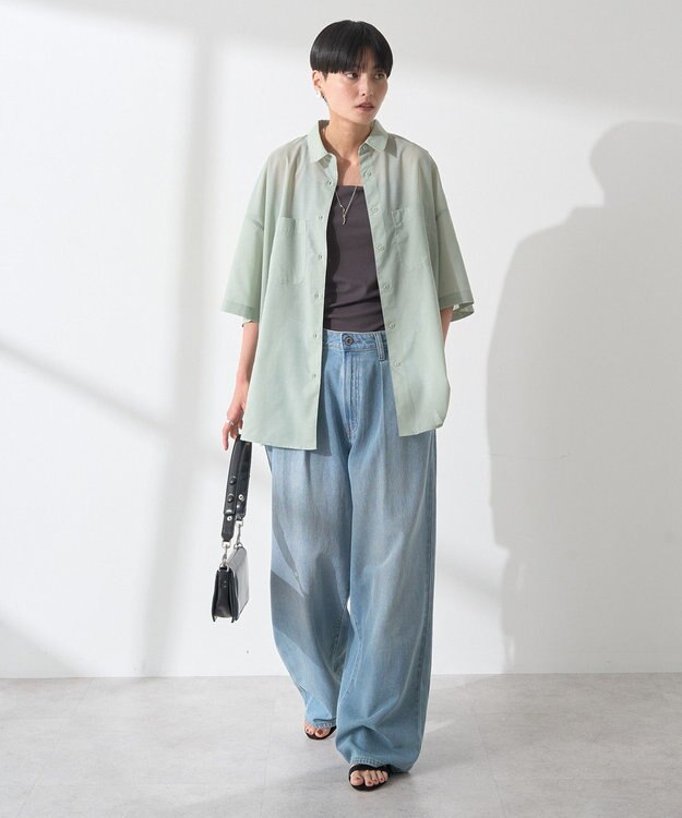 AMERICAN HOLIC ウエストタックデニムパンツ Light Indigo