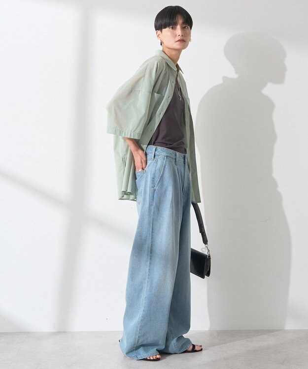 AMERICAN HOLIC ウエストタックデニムパンツ Light Indigo