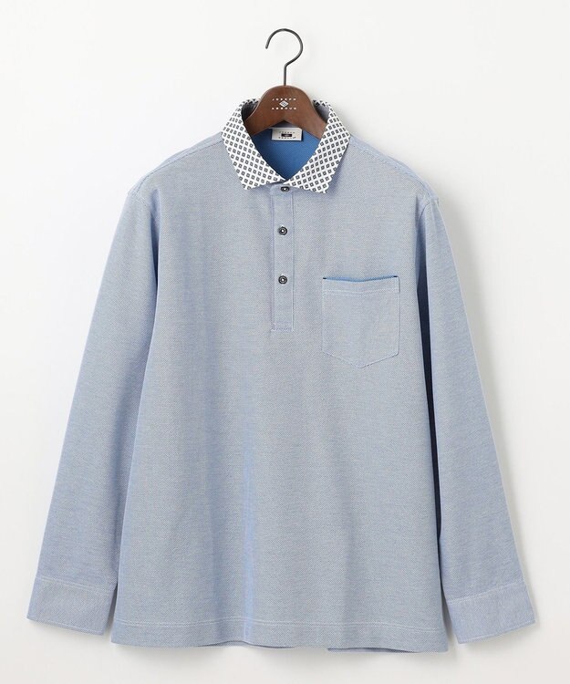 JOSEPH ABBOUD 【キングサイズ・25SS・オーガニックコットン使用】ダディ ポロシャツ ブルー系
