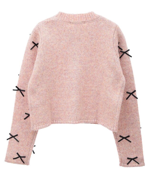 Green Parks ・ＡＮＤＳＥＡＲＣＨ　メニーリボンニットカーディガン Pink