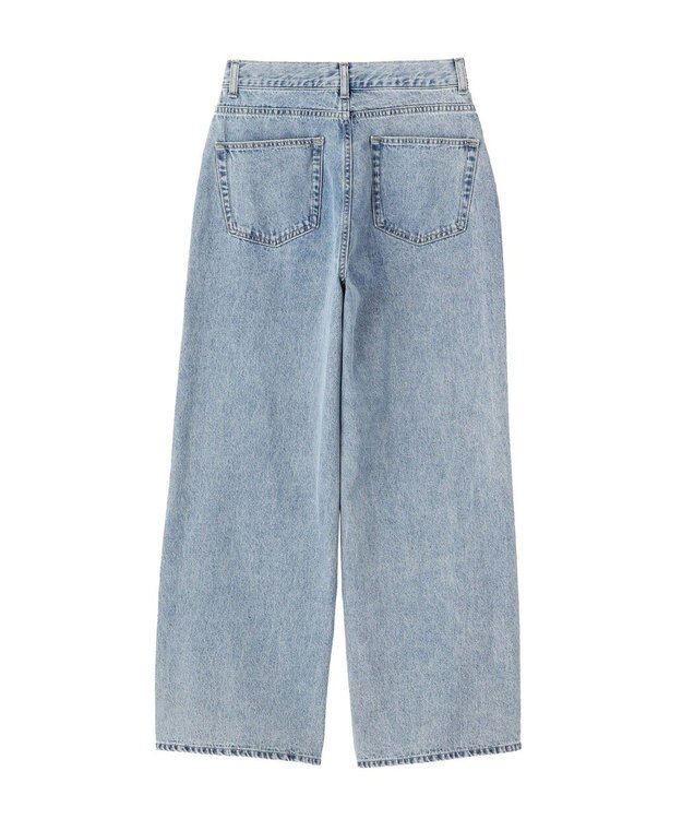 earth music&ecology ウエストアシメデニムパンツ Light Indigo