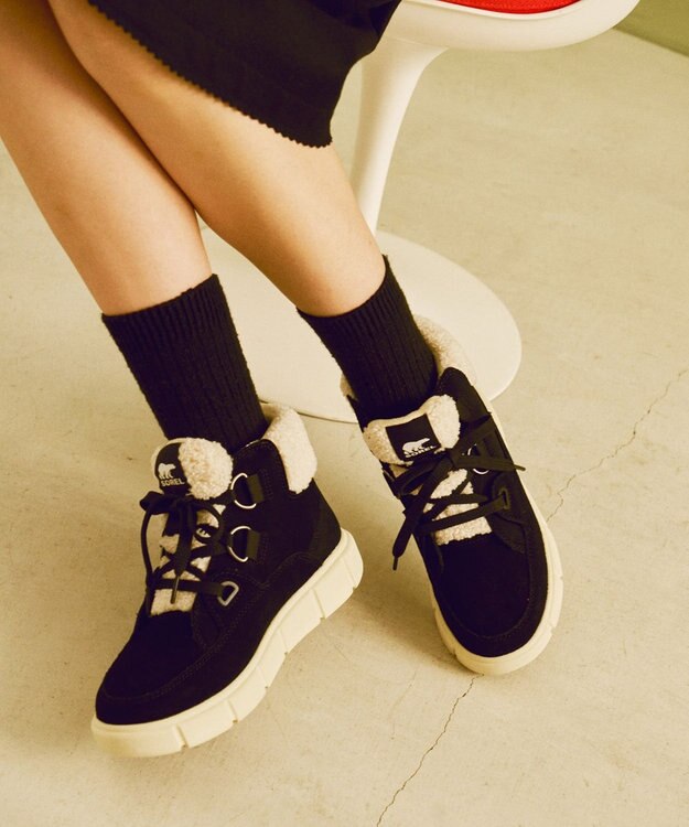 SOREL SOREL/ ソレルエクスプローラー3 ニューレースウォータープルーフ /ソレル Black, Sea Salt