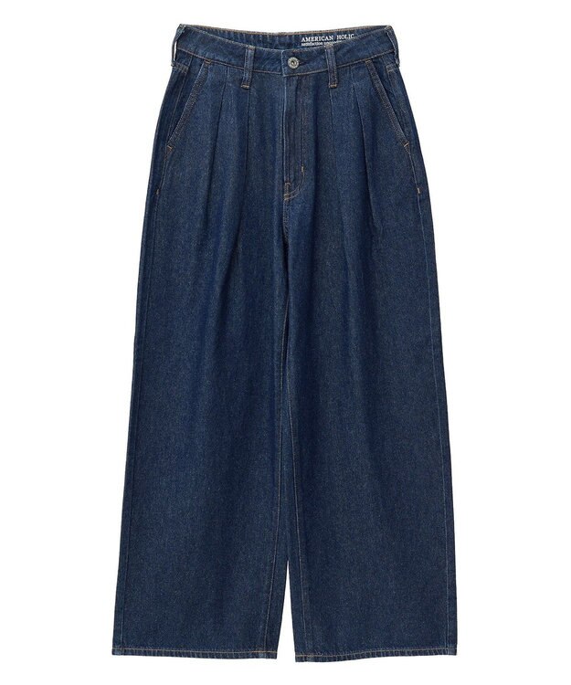 AMERICAN HOLIC ウエストタックデニムパンツ One Wash