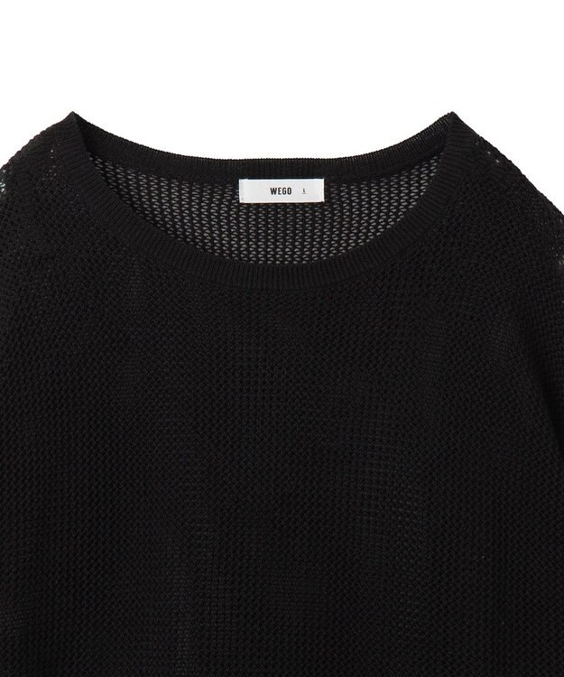 WEGO メッシュニットプルオーバー（LS） ブラック