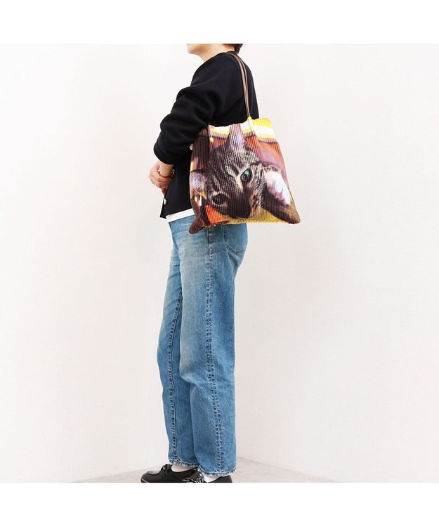 UNBILLION カシュカシュ cachecache / インクジェットプリーツトート ブラウン