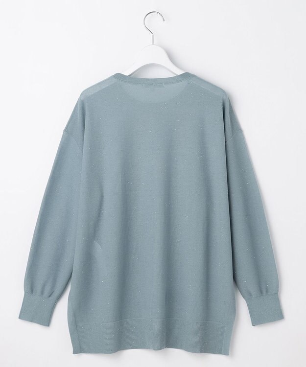 自由区 S 【カタログ掲載】ファインゲージスパングルプルオーバー ニット サックス