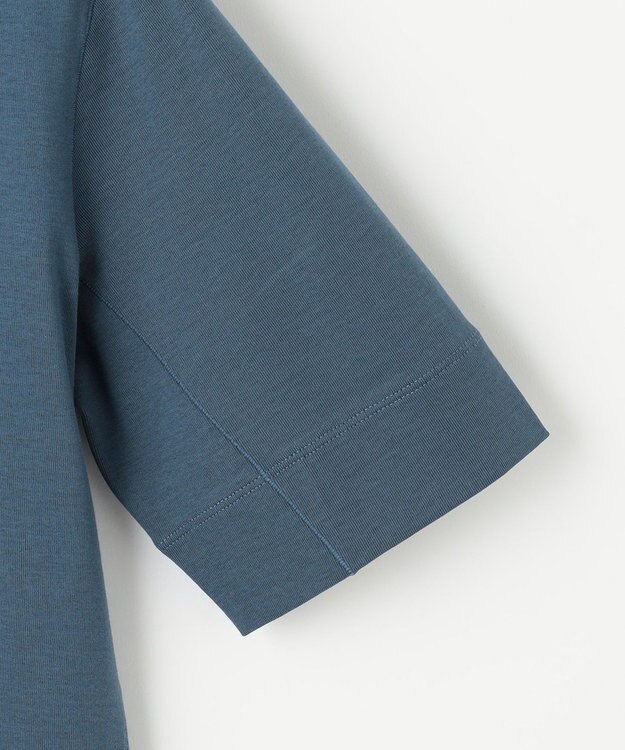 J.PRESS LADIES L フライスジャージー カットソー ダルブルー系