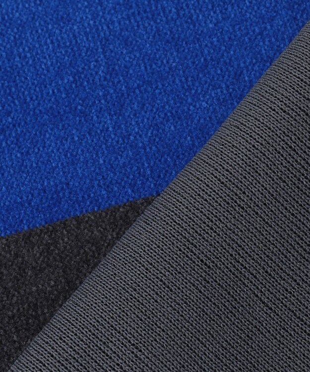 UNFILO MENS ライトモール ニット チャコールグレー×ロイヤルブルー