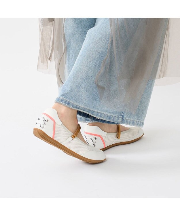 MODE ET JACOMO <MODE ET JACOMO>ストラップバレエスニーカー ホワイト