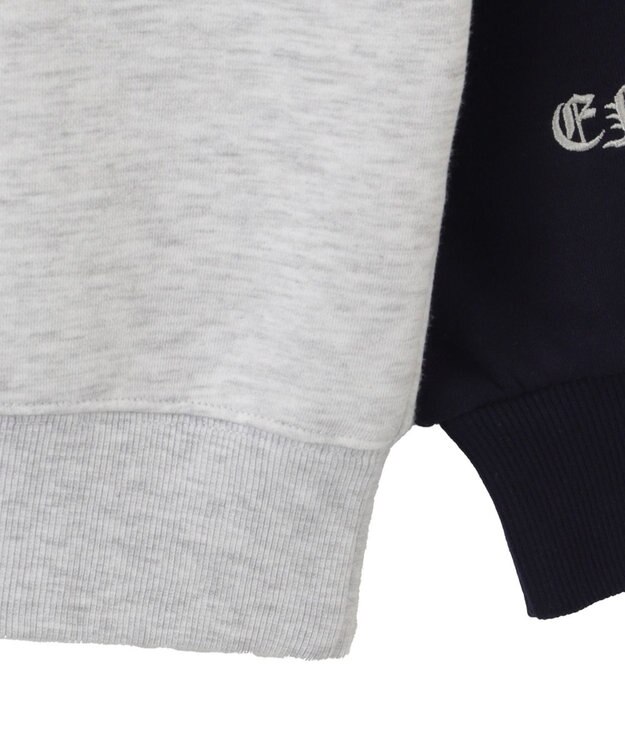 WEGO 【裏起毛】迷彩ワッペンラグランスウェット ネイビー