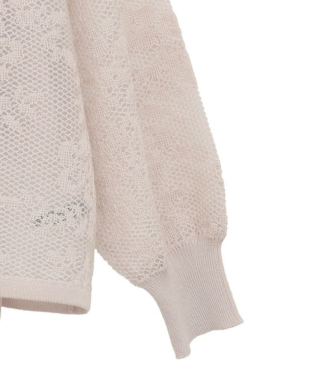 YECCA VECCA 【2点SET】インナーセットレース柄カーディガン Light Beige