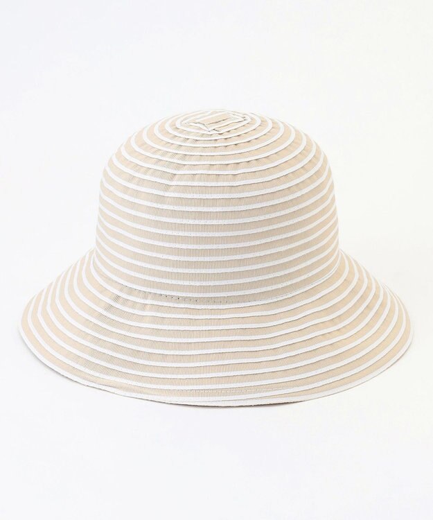 J.PRESS LADIES 【WEB限定カラーあり・洗える・UVカット・畳める】ブレード ハット ベージュボーダー系