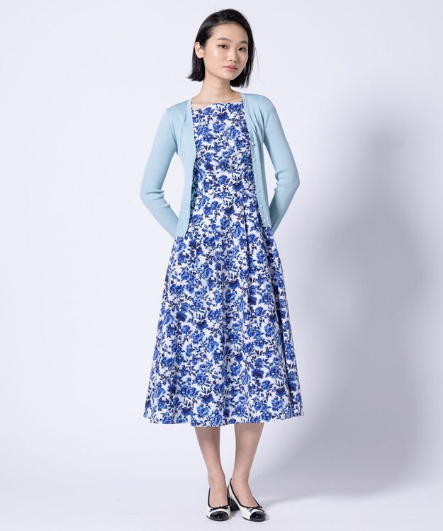 TOCCA EYELET AJISAI CARDIGAN カーディガン ライトブルー系