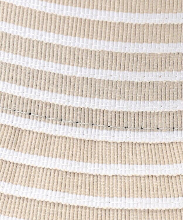 J.PRESS LADIES 【WEB限定カラーあり・洗える・UVカット・畳める】ブレード ハット ベージュボーダー系