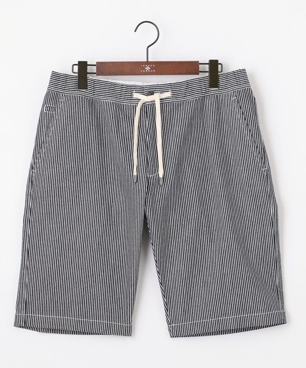 JOSEPH ABBOUD MOUNTAIN 【SPACE／UNISEX】ストライプイージーショートパンツ ネイビー系1